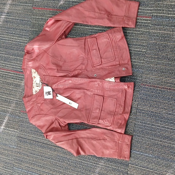 Kut from the Kloth Jackets & Blazers - Red KUT from the Kloth vegan leather jacket. Size Large. New